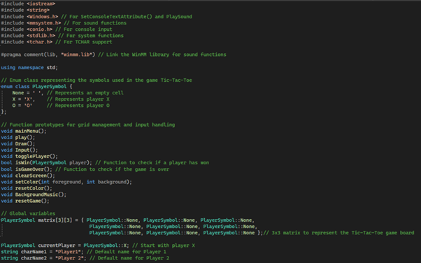 C++ Code Snippet - Data Structures and Enums
