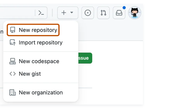 New repository button