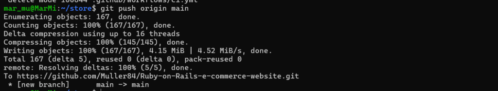 Successful git push